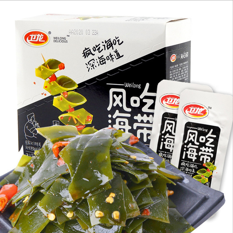 Wailong Konjac Shuangmu Dou Hot Chilli Snack 15g*20 Bags School Supermarket Boxed Food Wholesale