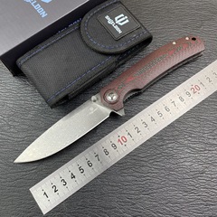 户外折叠刀9Cr18MoV大马士革求生小折刀野营防身水果刀锋利小刀