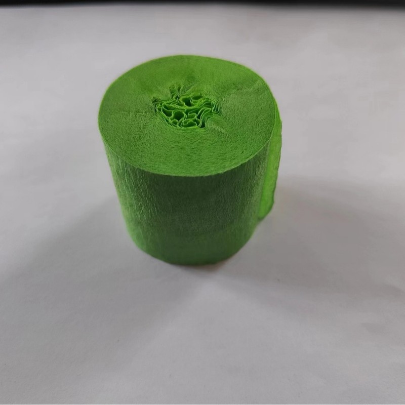4.5cm*10m彩色皱纹纸卷拉花彩带婚庆婚礼生日圣诞派对背景墙布置|undefined