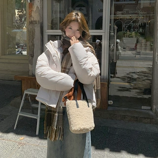 2026新款百搭学生面包服棉服女短款加厚冬季时尚连帽小棉袄外套