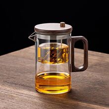 飘逸茶壶家用过滤办公室一键内胆玻璃茶水分离茶杯茶具一件厂家