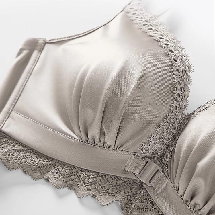 Underwear, push up bra, supporting summer set, increased thickness, beautiful back