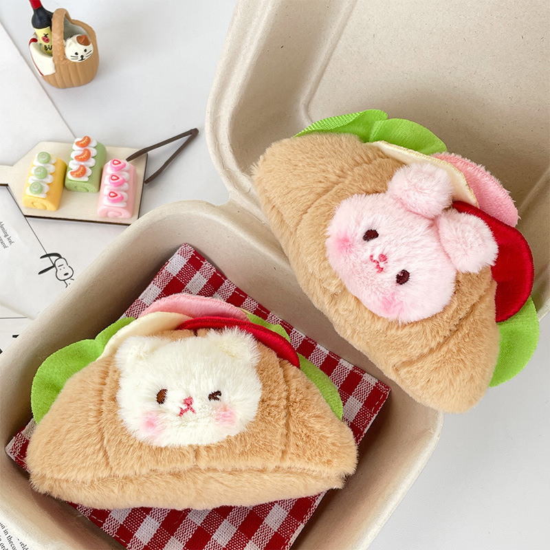 趣味のシミュレーションの食べ物のぬいぐるみのぬいぐるみのペンダントのキーホルダーのタコのサンドイッチの人形は牛の角のカバンの子供を賛美することができます。|undefined