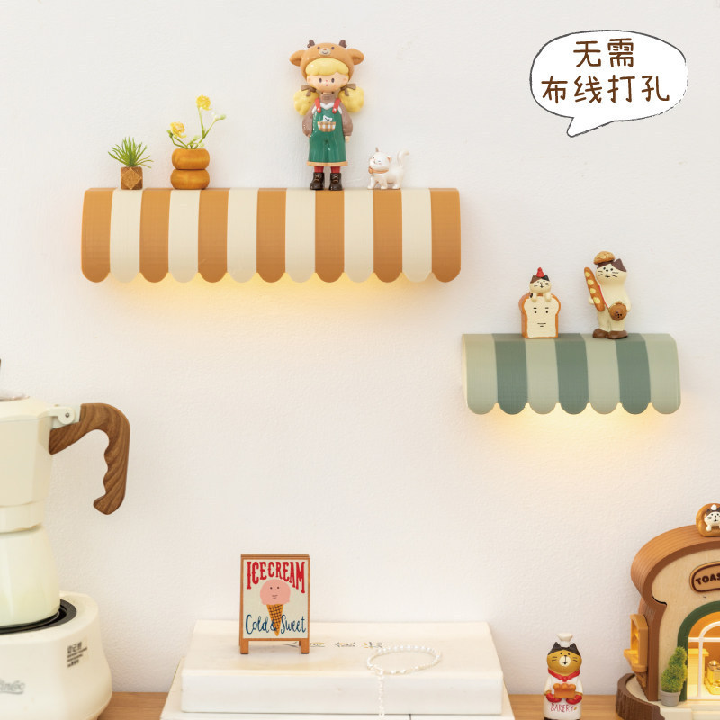 Sensor Switch Wall Lamp for Entryway, Wireless Charging, Cartoon Design, Bedroom Bedside, Children's Room Wall Decoration, Entrance Night Light