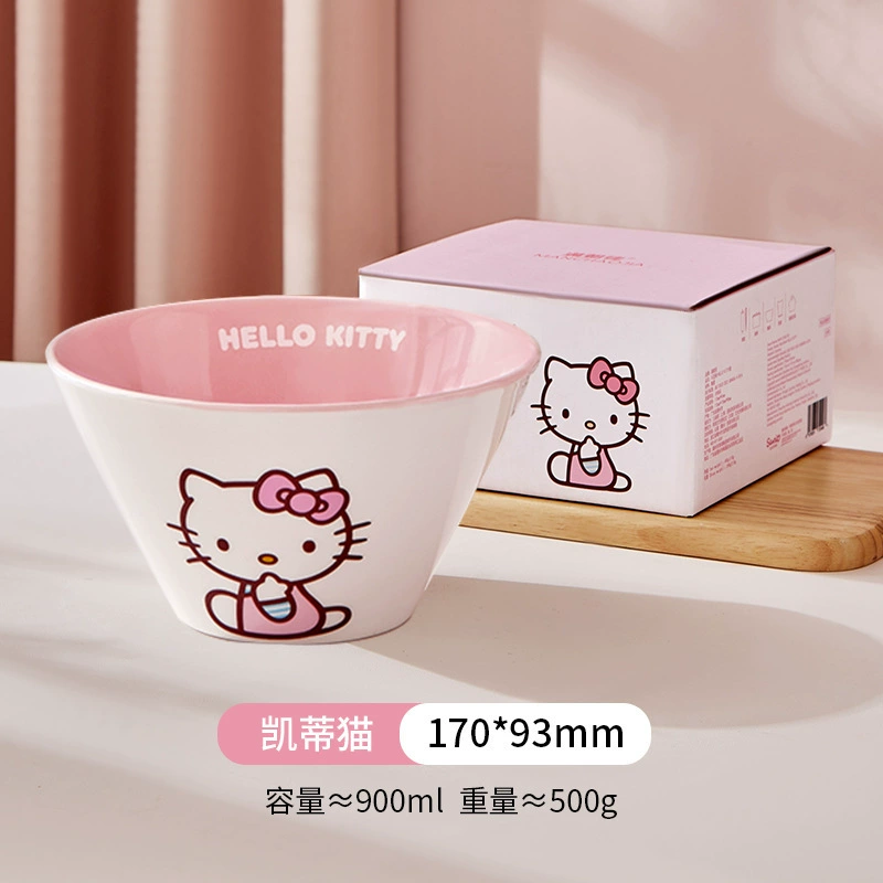 Sanrio, hello kitty, ceramic tableware, set