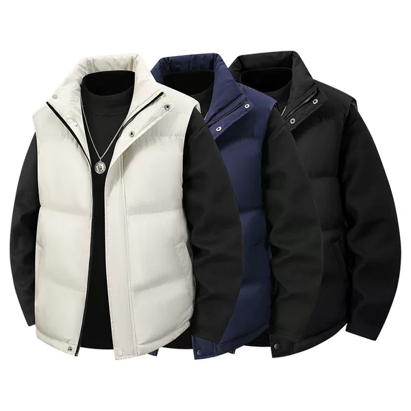2026 new autumn and winter cotton vest for men, warm sleeveless sports jacket for teenagers, cross-border vest