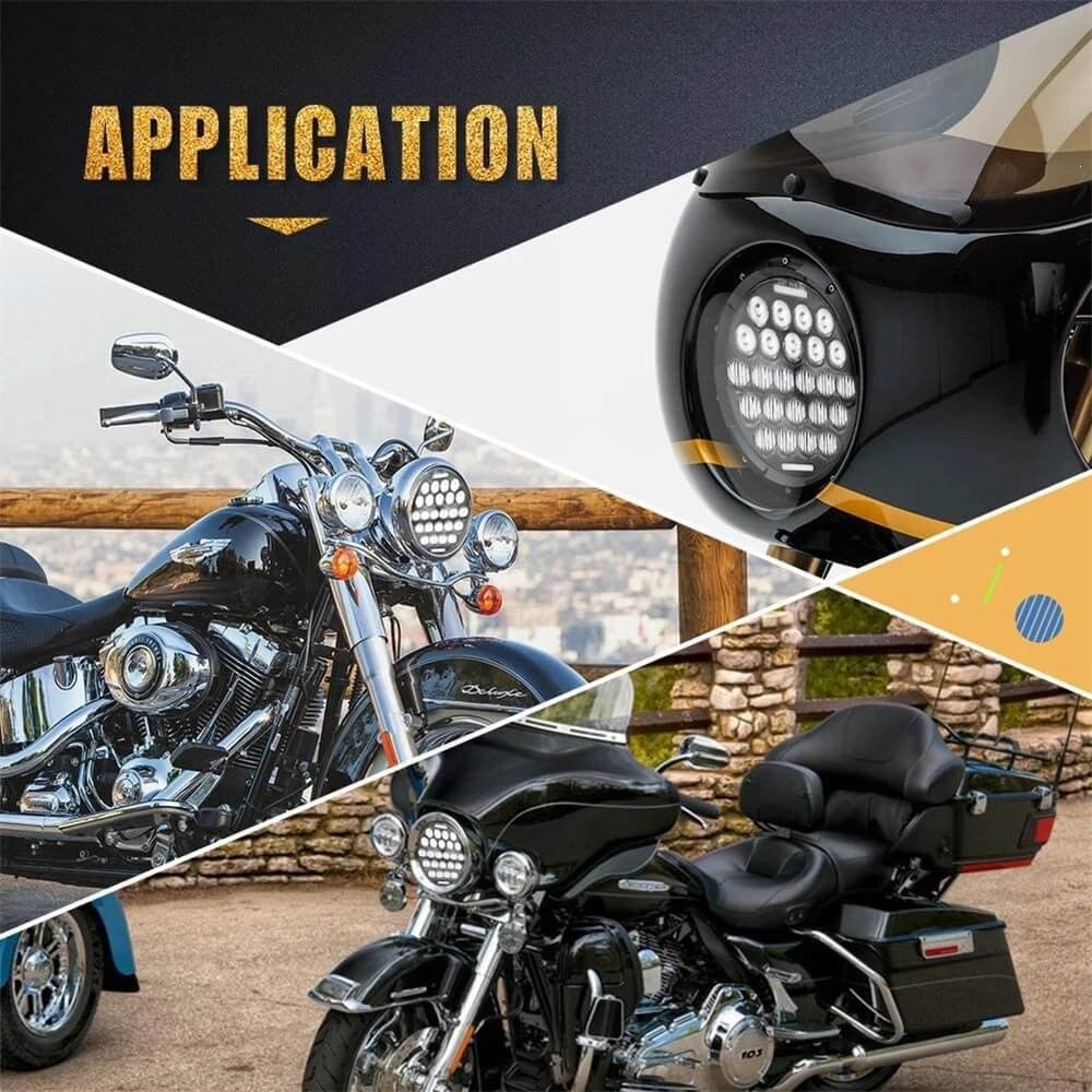 5.75inch Motorcycle Front Headlight 5D 75W 5.7inch Harley Motorcycle Modified LED Front Headlight