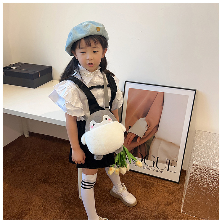 2023 Fashionable new cute cartoon children's trendy bags, plush bags, single-shoulder bags, animal bags, coin purges, and cosmetic bags undefined