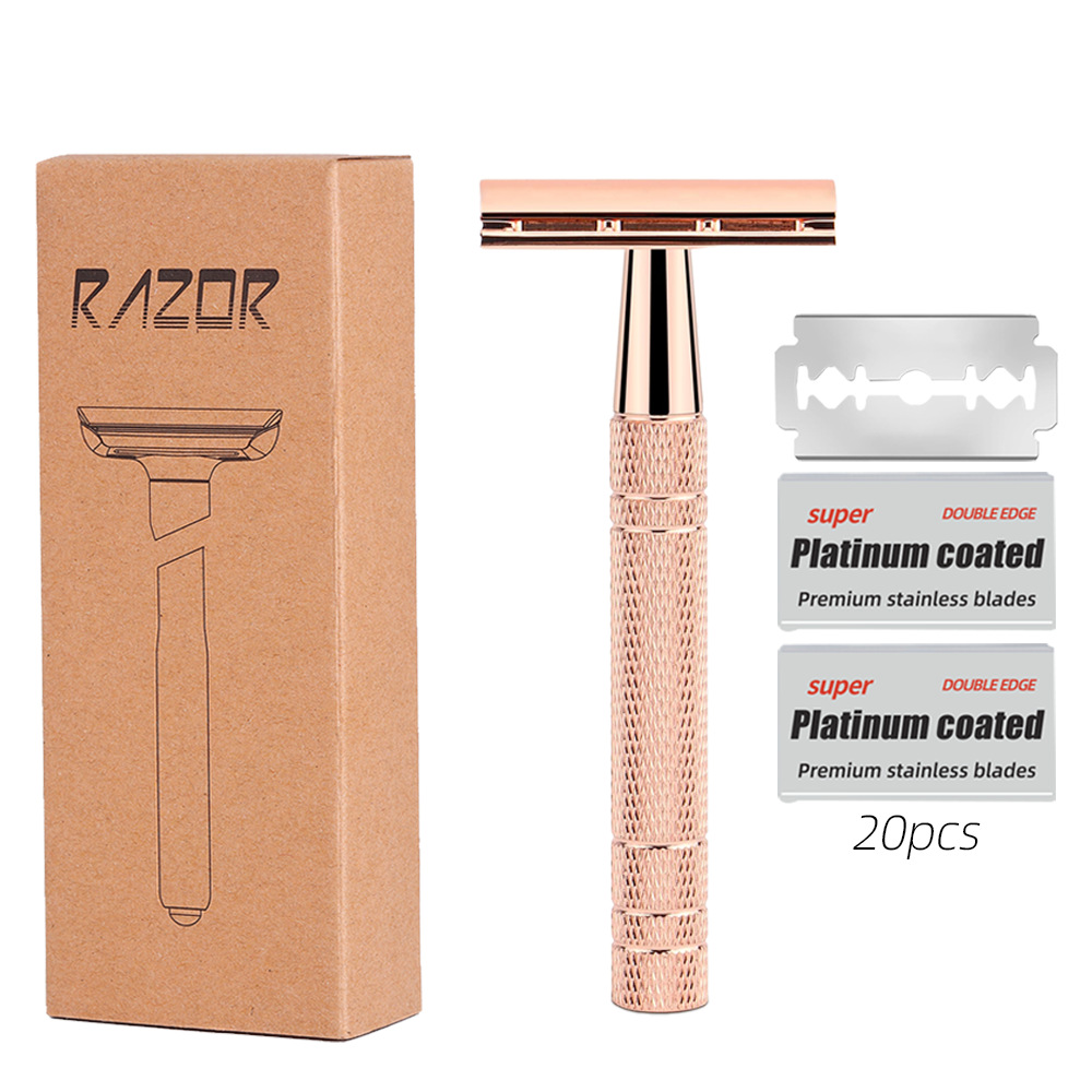 アマゾントップの髭剃り手動髭剃りレトロ髭剃りプラチナ両面刃髭剃り