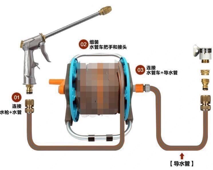 Car washing water gun high pressure household antifreeze explosion-proof water pipe washing water gun flower watering tool water pipe storage rack