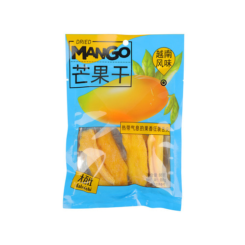Dabaishi Dried Mango Wholesale 88g Dried Fruit Preserved Fruit Dried Fruit Large Wholesale Office Snacks Preserved Fruit Imported