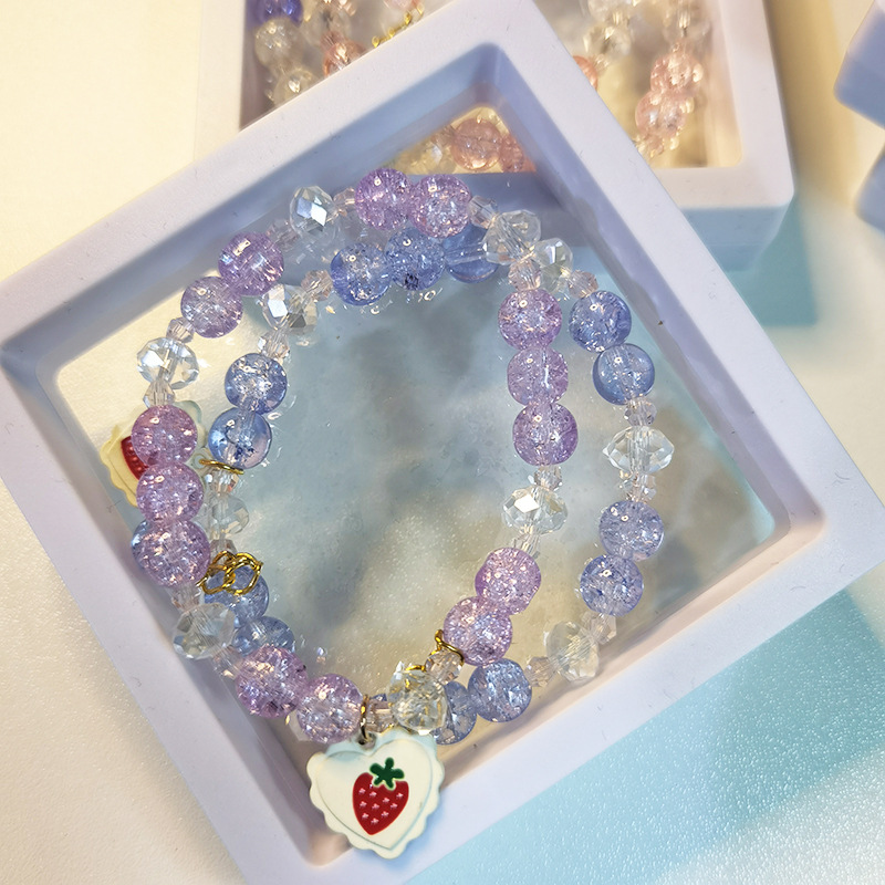 Sweet Fruit Glass Beaded Stoving Varnish Womenu0027S Bracelets 1 Piece