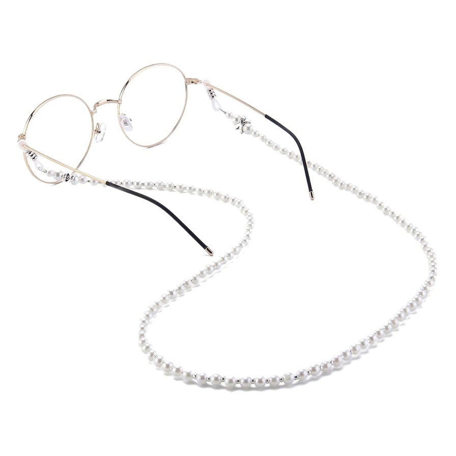 Cadena de gafas de alto grado, cuerda de gafas, cadena de perlas de imitación, accesorios de gafas empaquetados individualmente D028