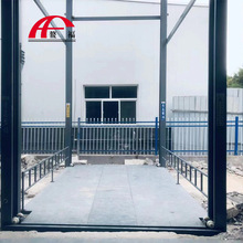 汽车展厅汽车楼层升降机4s店汽车升降平台鳌福厂家供应双链条提升