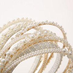 Cross-border pearl hair clip, delicate crystal hair clip, full-drilled pearl hair clip, minimalist retro pearl headband, wedding hair accessory