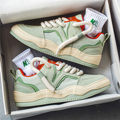 多巴胺帆布鞋男生休閒板鞋小眾設計感鞋子男款潮鞋運動男鞋