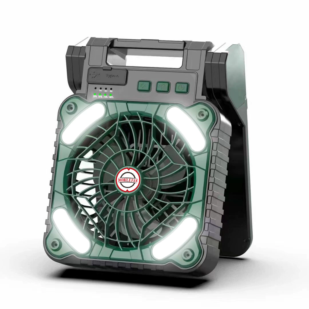 Солнечный вентилятор для кемпинга на открытом воздухе, портативный перезаряжаемый вентилятор, бестселлер Amazon, осветительный вентилятор для кемпинга на открытом воздухе