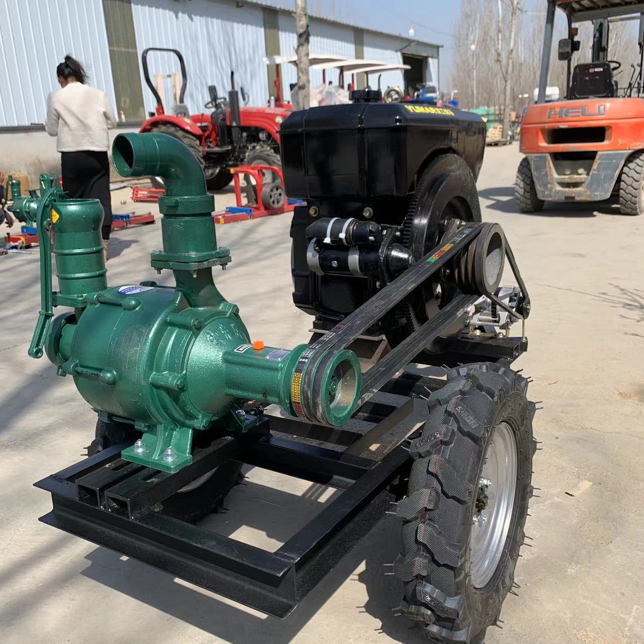 新型浇地高压抽水泵 农田喷灌泵 三寸双叶轮高压泵