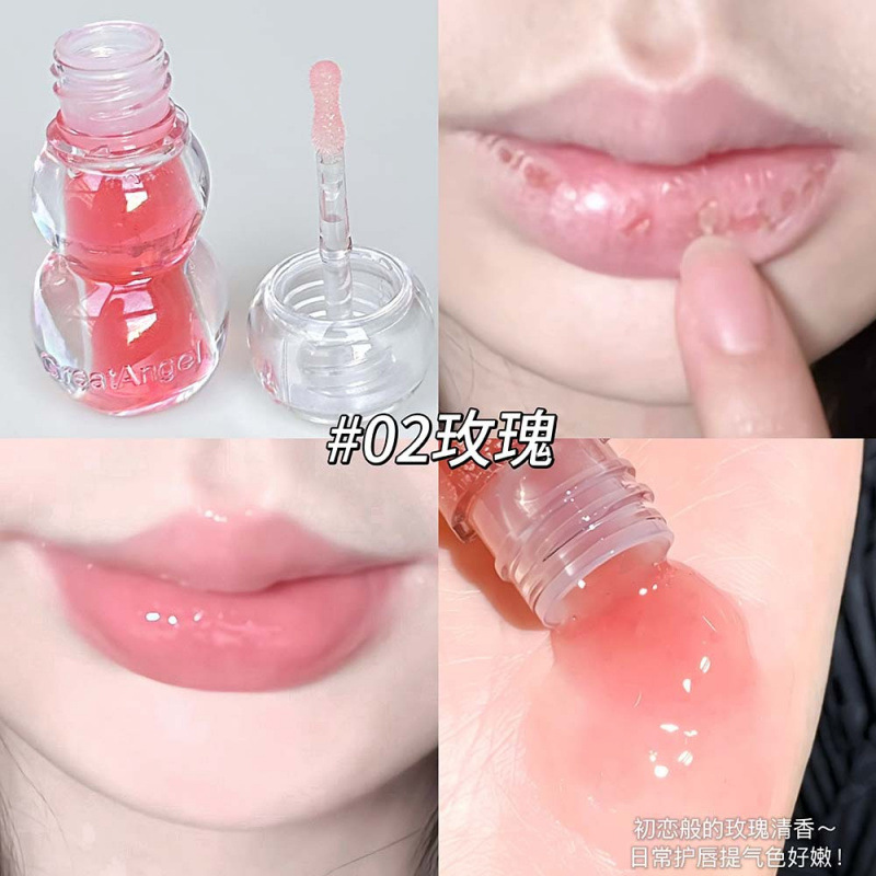 GreatAngel agua transparente brillante labios óleo espejo labios de cristal coreano transparente fiesta de estudiantes cosméticos de belleza transfronterizos image 7