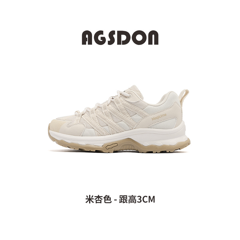 Zapatos de primavera 2026 nuevos zapatos casuales de montaña blancos grandes y ligeros