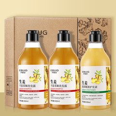 Iluoying Ginger Nourishing Care Set, Elastic & Plump, Hydrating Care Shampoo for Firm Roots and Resilient Hairs