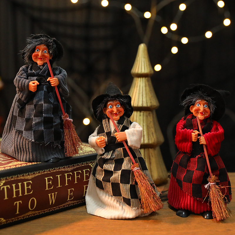 Comercio exterior Halloween Ghost Festival Bar Retro Decoración de brujas Escoba Decoración de casa embrujada Accesorios Decoración de ktv Spot