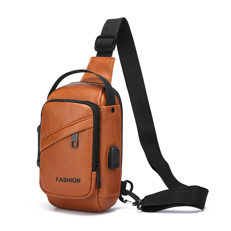 Men's chest bag, casual water-repellent single-shoulder crossbody bag, men's high-end outdoor travel bag, cycling bag, storage bag undefined