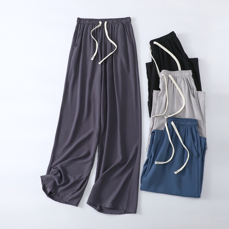 Summer thin solid color trousers for leisure