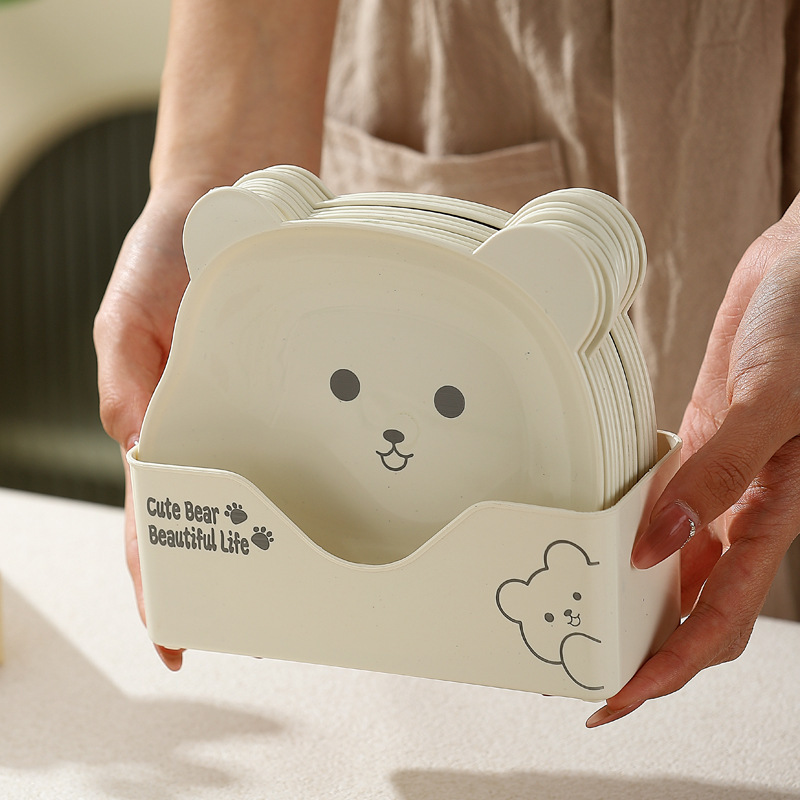 漫画クマの骨吐き皿、家庭用スナック皿、スナック皿、ドライフルーツ皿、プラスチック骨皿、スナック骨吐き皿卸売|undefined