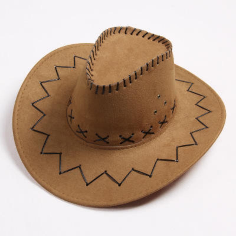 Sombreros de vaqueros occidentales transfronterizos hombres y mujeres retro cuerdas de seda corda de viento gorra de protección solar gorra escénica gorra