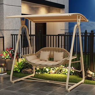 Wen Xu Outdoor Courtyard Art Courtyard Balcony Outdoor Home Chair Net Double Hanging Garden Rocking Chair Garden