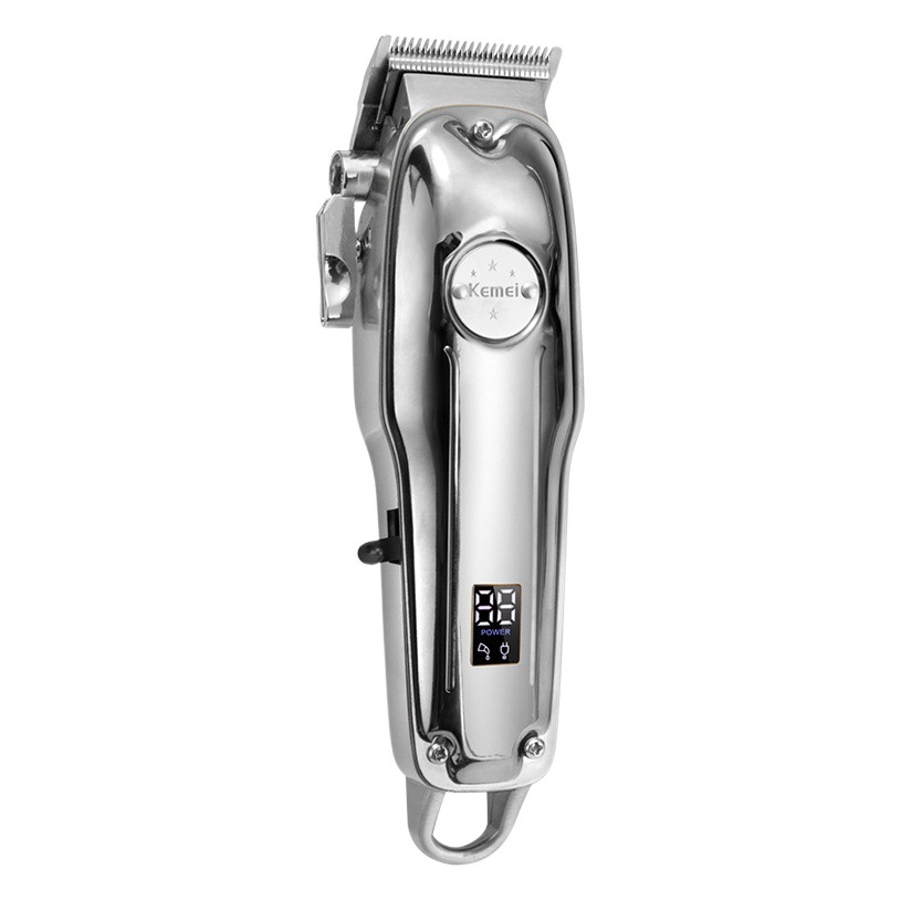 Komei transfronterizo cuerpo de metal completo cortapelos eléctrico vintage cabeza de aceite cabeza de corte de acero inoxidable adulto réplica cortadora eléctrica