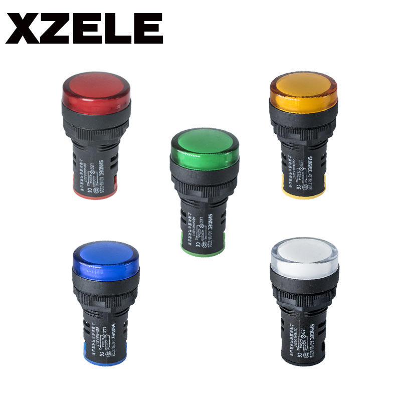 LED指示灯（信号灯）红色绿色黄色蓝色白色AC/DC220V AD16-22DS