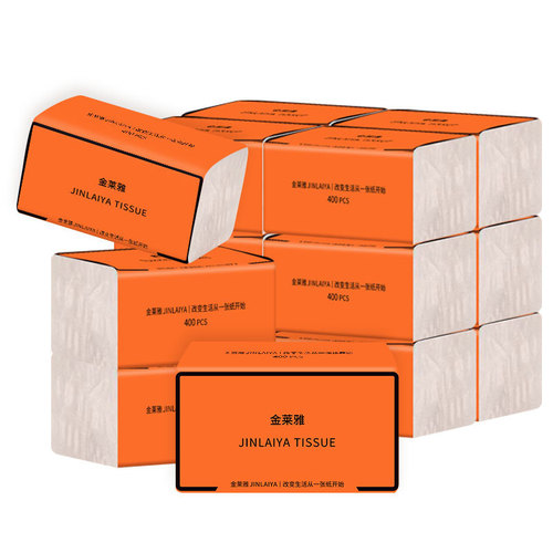 Jinlaiya tissue paper, 400 sheets, 5-layer thickening, the same type of tissue paper as the Internet celebrity, large pack of tissue paper, toilet paper rolls distributed by the manufacturer