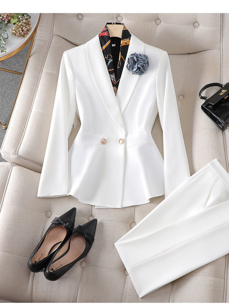 thumbnail image 1 of Ropa de negocios de primavera y otoño, ropa de mujer, traje de moda para mujer, ropa formal, traje de mujer con costuras, mono informal, traje pequeño, 1 of 7