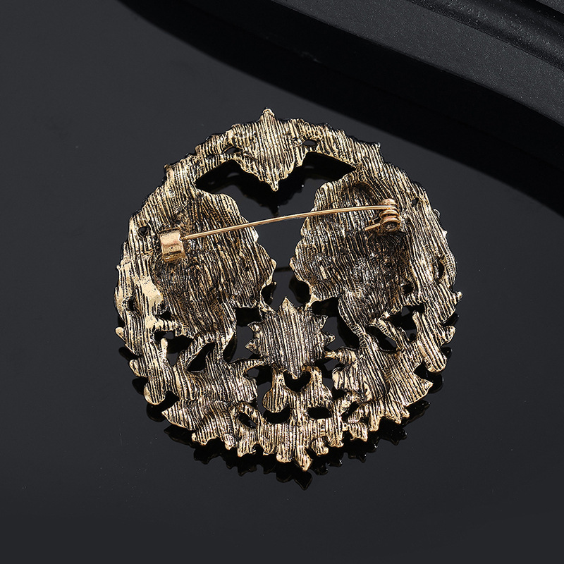 Spilla a forma di testa di leone uomo accessorio retro eccentrico_voghion.com