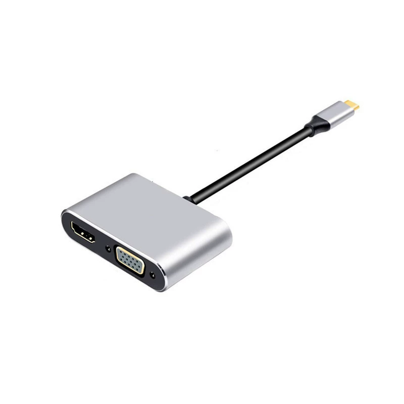Typec to HDMI VGA двухвходной HD ротор Typec to HDMI HD видеоконверсионная линия 4K