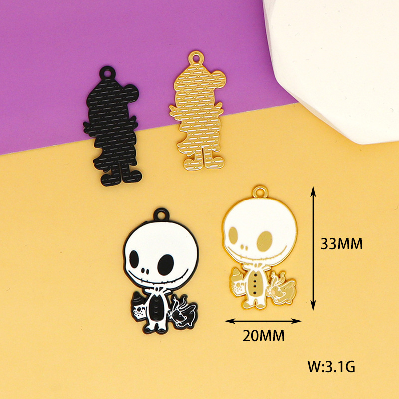 36g Weight Pendant Jewelry Making Type 15*32mm, 16*32mm, 18*33mm Jewelry Making Size DIY Jewelry Accessories Classification 10 PCS/Package Quantity Alloy Material Halloween Festival Ghost Pattern Enamel Design Cute, Funny Style 10 PCS/Package 15*32mm 16*32mm 18*33mm Alloy Ghost Pendant 8