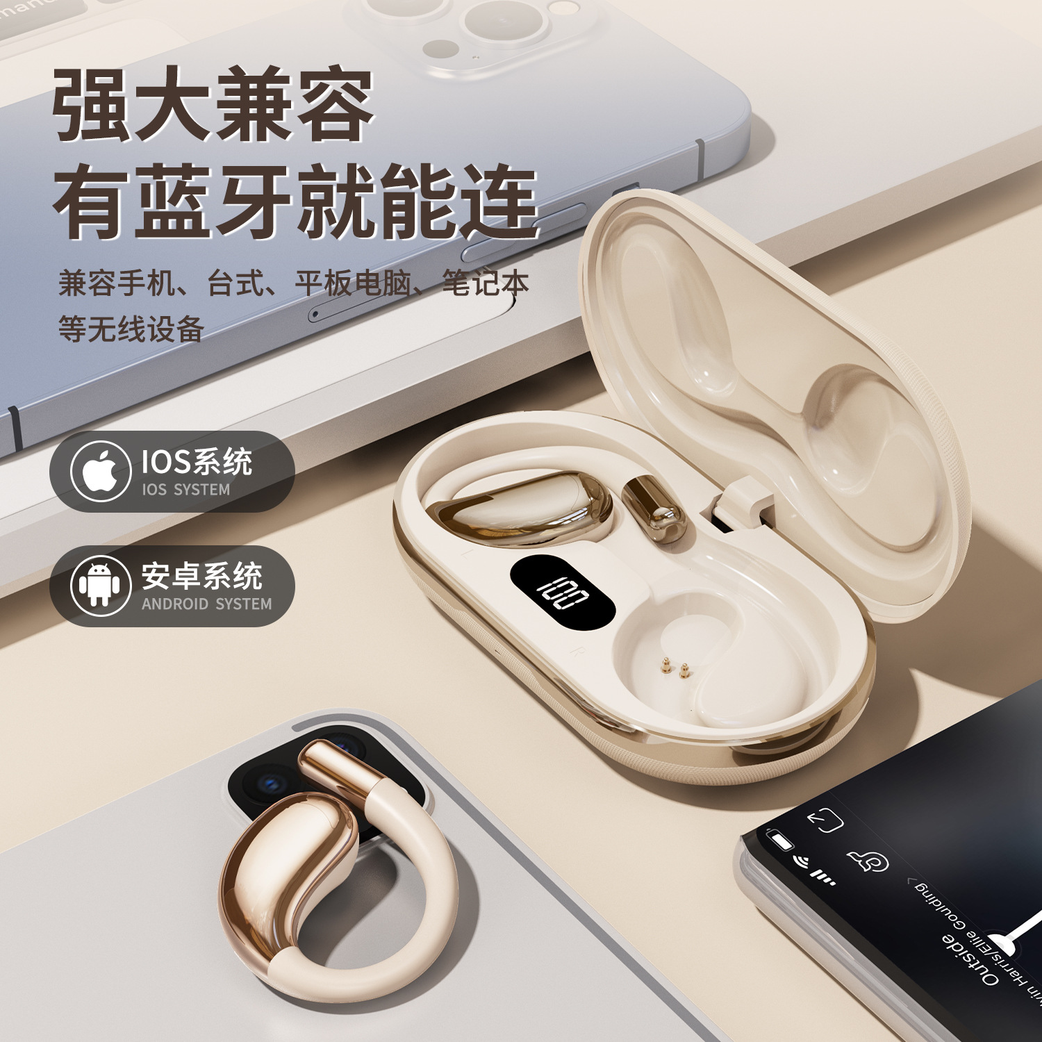 Transfronterizo nuevo J99 TWS Deportes auricular inalámbrico no-en-oído auriculares Bluetooth reducción de ruido 5,2