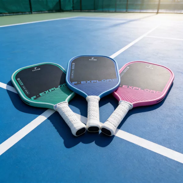 FAYZE carbon fiber pickleball racket, featuring a honeycomb core, available in three colors, for outdoor sports