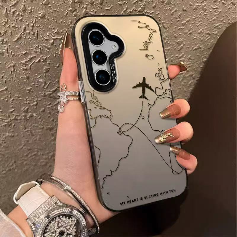 The New Flight Map Is Suitable for Samsung Galaxy S25 Mobile Phone Case Samsung S24 Ultra Export S21 The New Flight Map Is Suitable for Samsung Galaxy S25 Mobile Phone Case Samsung S24 Ultra Export S21