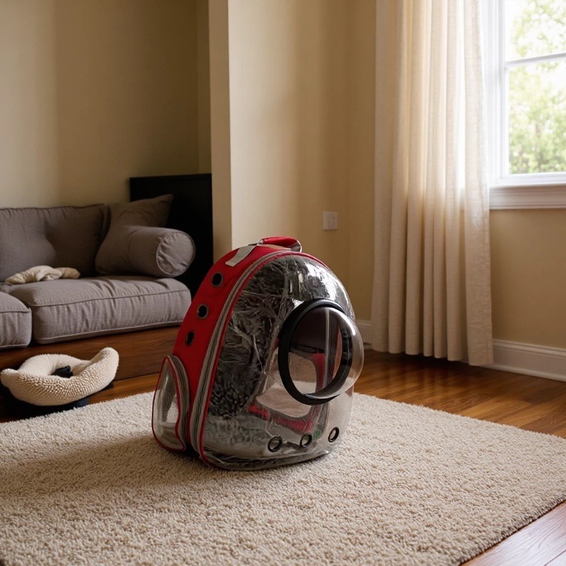 Nuevo panorama de la cápsula espacial de mascotas para gatos, bolsa de mascotas transparente portátil para gatos, mochila de caja para gatos