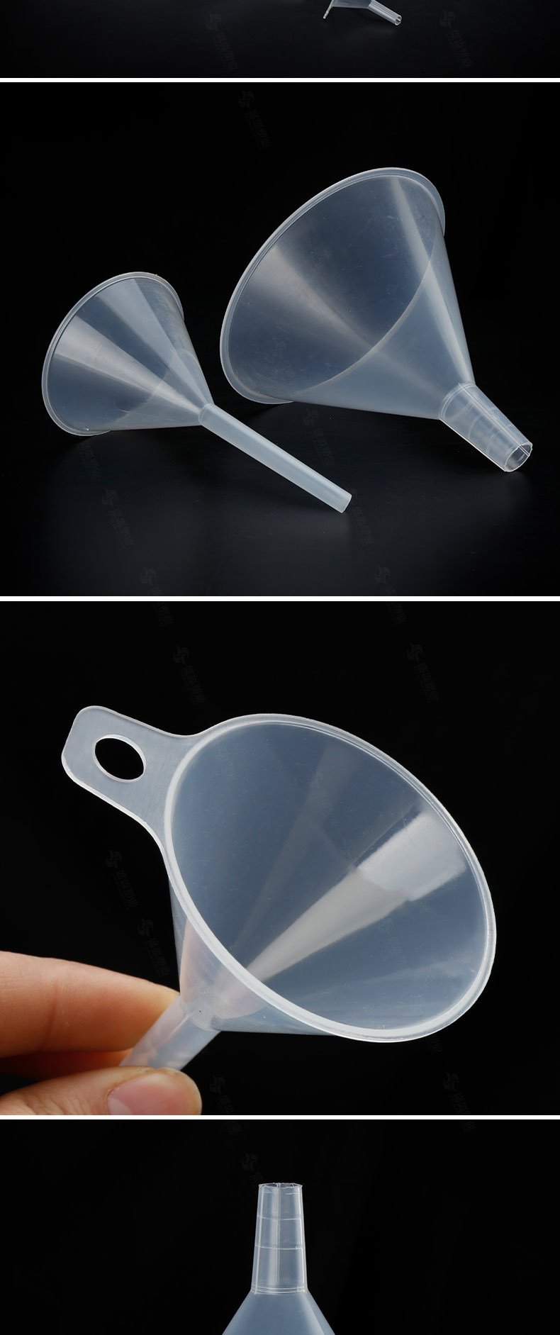 30 50 60 75mm plastik mini küçük huni sıvı dağıtım hunisi sıvı dağıtım aleti