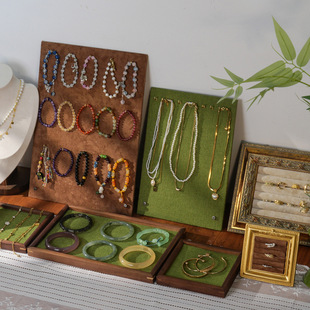 Jewelry display rack Chinese retro necklace bracelet ring storage rack shop jewelry stall display window props