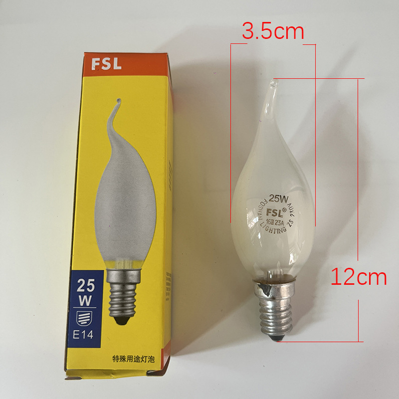 lámpara incandescente filamento de tungsteno atenuable esmerilado lámpara de tornillo de vela transparente