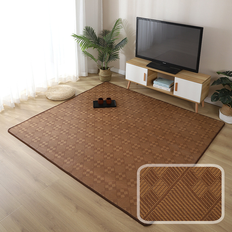 Los fabricantes suministran alfombra de estilo japonés alfombra dormitorio sala de estar ventana de la Bahía verano ratán estera del piso tatami