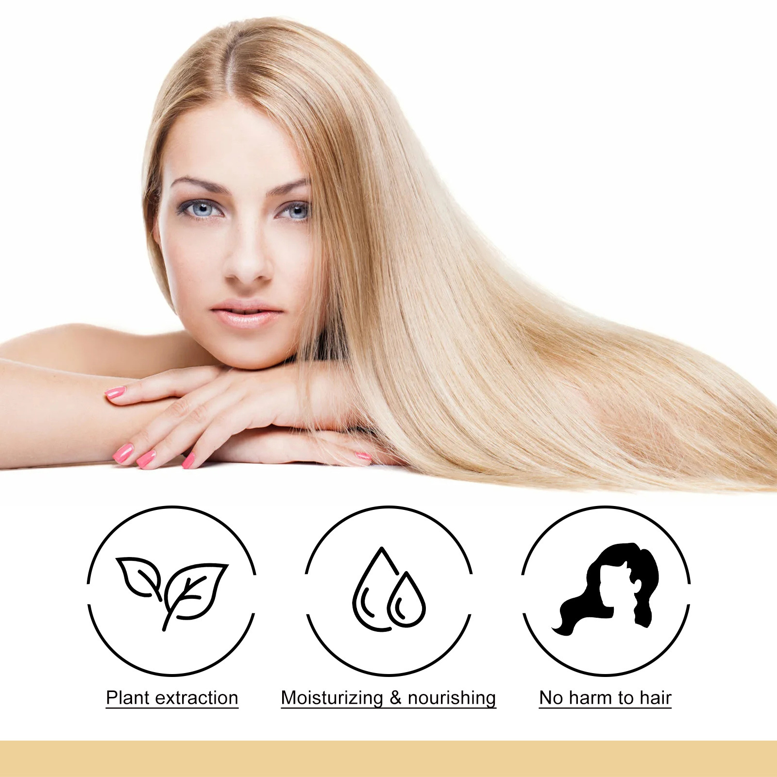 Cheveux denses OUHOE Répare les cheveux secs et doux, soin de massage du cuir chevelu, essence de cheveux denses_voghion.com