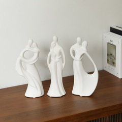 Nordic Modern Ceramic Couple Art Decor for Home, Living Room TV Stand, Wedding Gift, Soft Furnishings