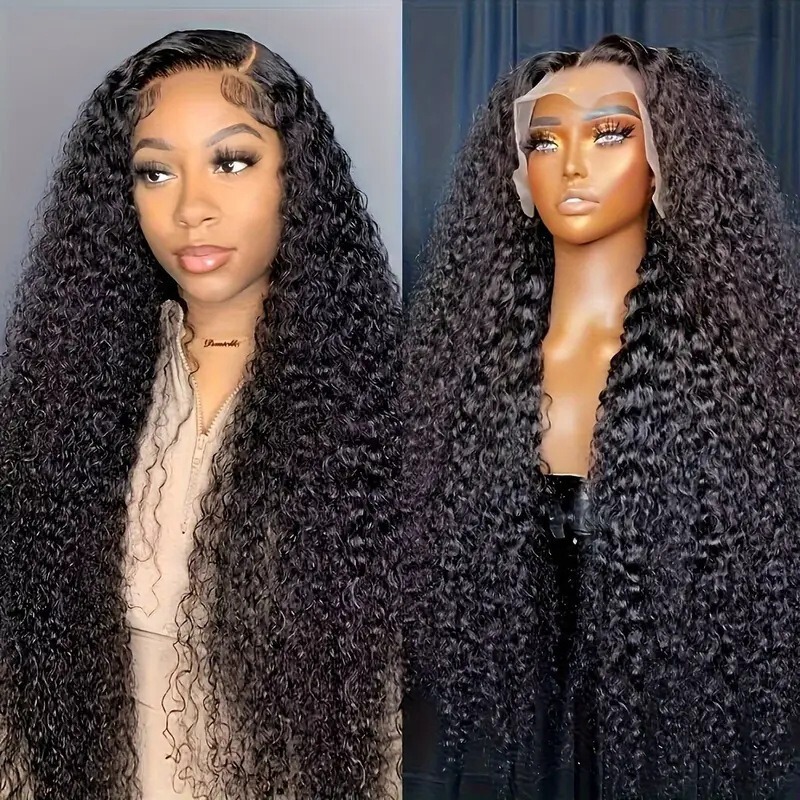 Front Lace African Small Curly Women's Wig Loose Deep Wave Long Curly Hair Front Lace Wig Headgear