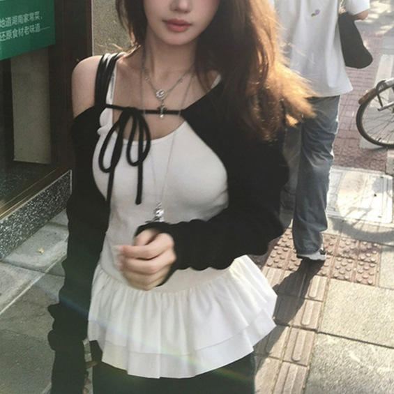 Sun Protection Cardigan Jacket for Women, Small Shawl, Korean Style Summer Thin Lace-Up Long-Sleeved Outer Knitwear Top for Women